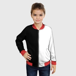Детский бомбер 3D Black and white чб - фото 2
