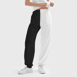 Женские джоггеры оверсайз 3D Black and white чб - фото 2