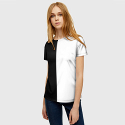Женская футболка 3D Black and white чб - фото 2