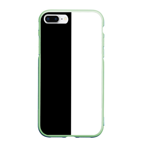Чехол для iPhone 7Plus/8 Plus матовый Black and white чб, цвет салатовый