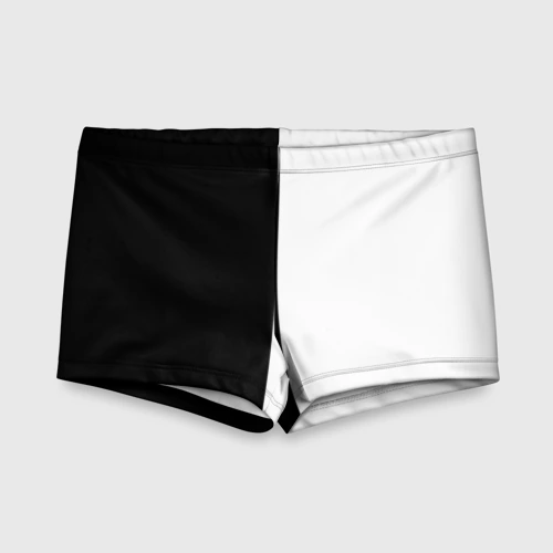 Детские купальные плавки 3D Black and white чб