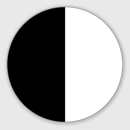 Круглый коврик для мышки Black and white чб