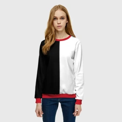 Женский свитшот 3D Black and white чб - фото 2