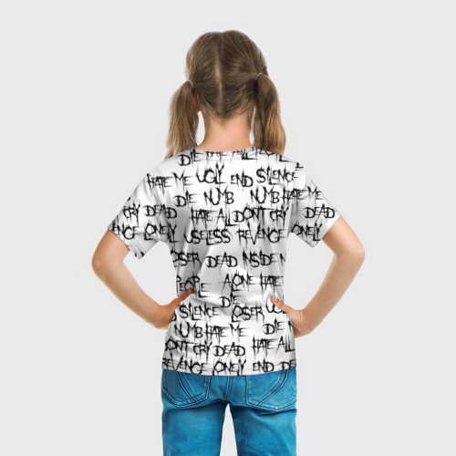 Детская футболка 3D DEAD INSIDE | 1000-7, цвет 3D печать - фото 6