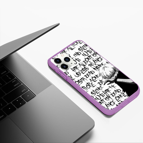 Чехол для iPhone 11 Pro Max матовый Dead inside 1000-7, цвет фиолетовый - фото 5