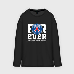 Женский лонгслив oversize хлопок PSG forever not just when We win ПСЖ