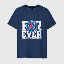 Мужская футболка хлопок PSG forever not just when We win ПСЖ