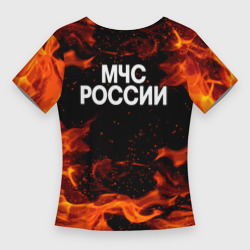 Женская футболка 3D Slim МЧС России огонь