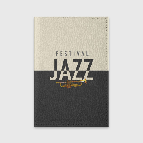 Обложка для паспорта матовая кожа Jazz festival, цвет красный