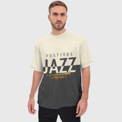 Мужская футболка oversize 3D Jazz festival - фото 2
