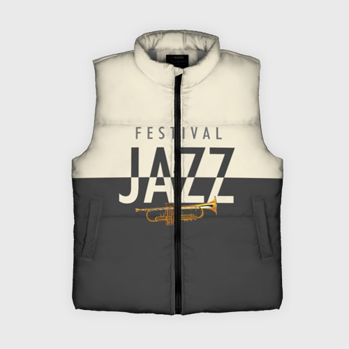 Женский жилет утепленный 3D Jazz festival, цвет светло-серый