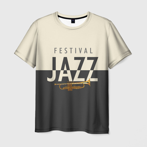 Мужская футболка 3D Jazz festival, цвет 3D печать