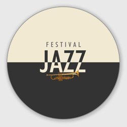 Круглый коврик для мышки Jazz festival