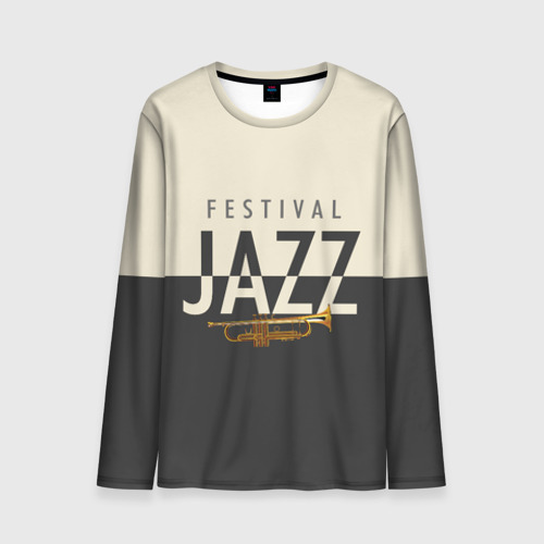 Мужской лонгслив 3D Jazz festival, цвет 3D печать