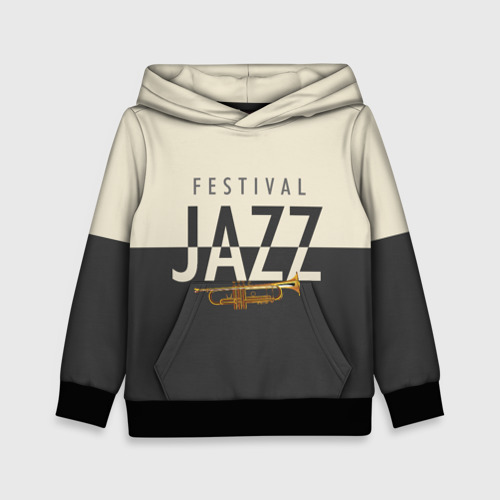 Детская толстовка 3D Jazz festival, цвет черный