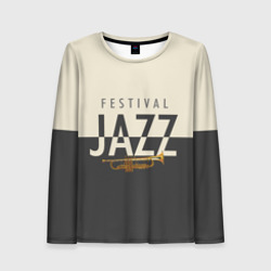 Женский лонгслив 3D Jazz festival