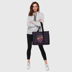 Сумка-шоппер 3D Ретро уузыка - кассета - фото 2