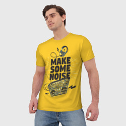 Мужская футболка 3D Make Some Noise музыка - фото 2
