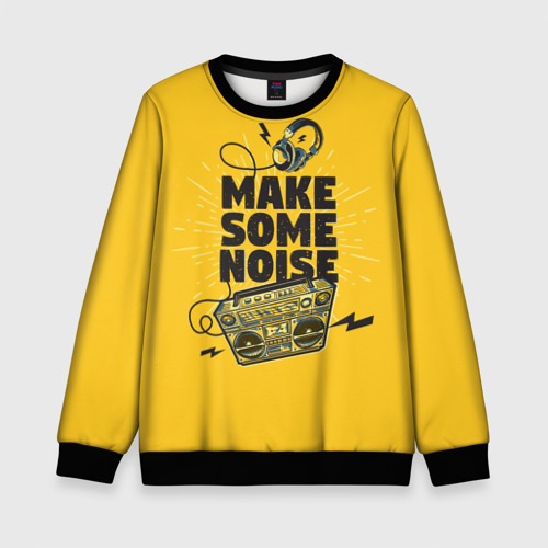 Детский свитшот 3D Make Some Noise музыка, цвет 3D печать