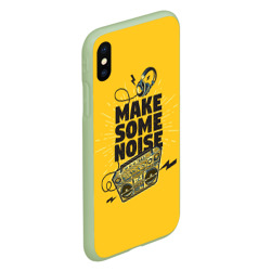 Чехол для iPhone XS Max матовый Make Some Noise музыка - фото 2