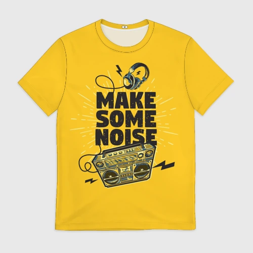 Мужская футболка 3D Make Some Noise музыка