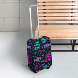 Чехол для чемодана 3D Arcane Jinx pattern neon - фото 2