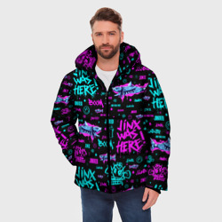 Мужская зимняя куртка 3D Arcane Jinx pattern neon - фото 2