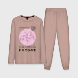 Мужская пижама с лонгсливом хлопок Sakura in Japanese style