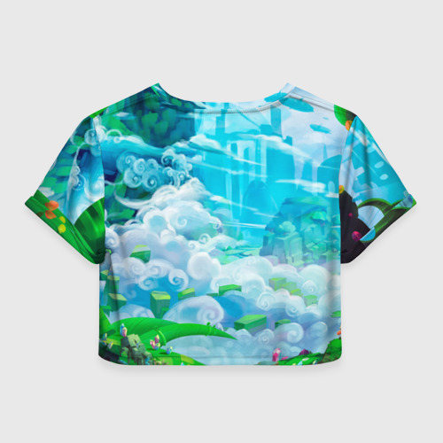 Женская футболка Crop-top 3D Элой в диком лесу, цвет 3D печать - фото 2