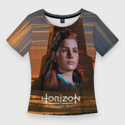 Женская футболка 3D Slim Horizon   forbidden west