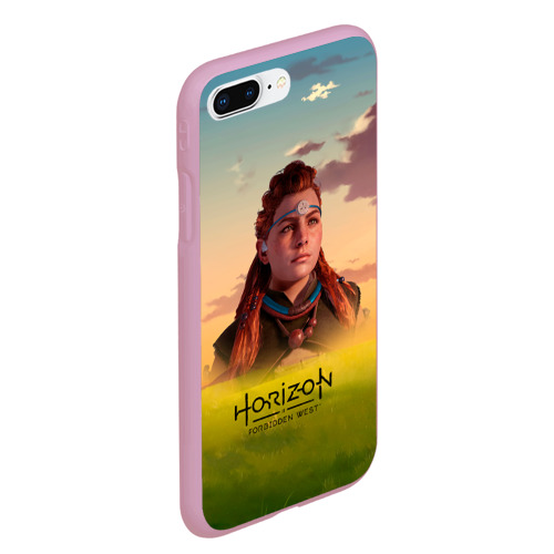 Чехол для iPhone 7Plus/8 Plus матовый Horizon forbidden west   Aloy, цвет розовый - фото 3