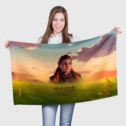 Флаг 3D Horizon forbidden west   Aloy