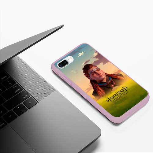 Чехол для iPhone 7Plus/8 Plus матовый Horizon forbidden west   Aloy, цвет розовый - фото 5