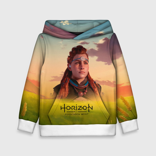 Детская толстовка 3D Horizon forbidden west   Aloy, цвет белый