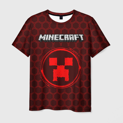 Мужская футболка 3D с принтом Minecraft - Графика, вид спереди #2