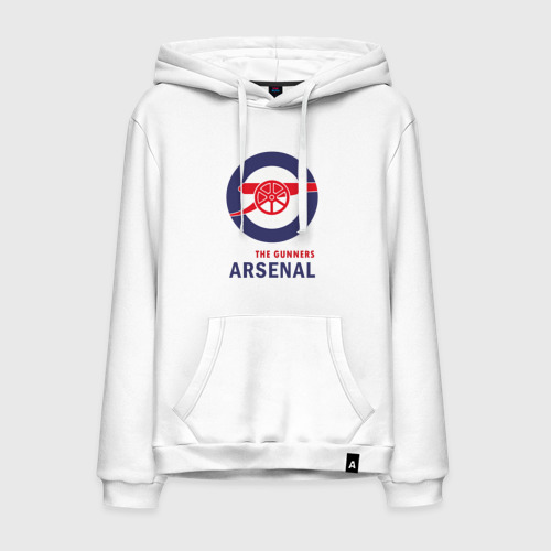 Мужская толстовка хлопок Arsenal The Gunners, цвет белый