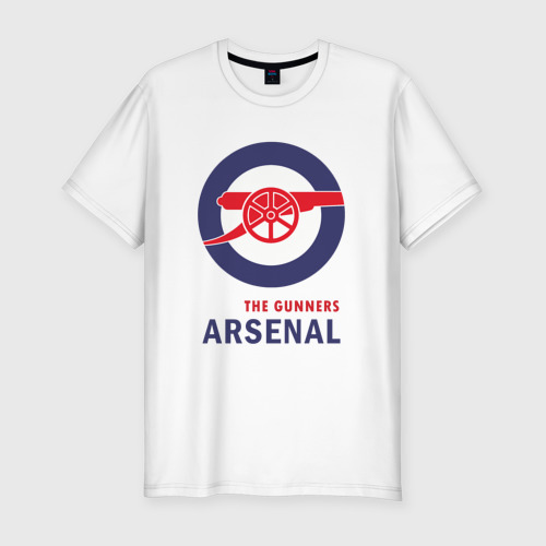 Мужская футболка хлопок Slim Arsenal The Gunners, цвет белый