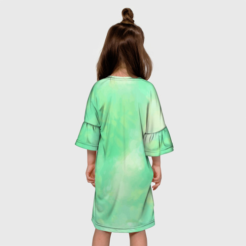 Детское платье 3D с принтом Ангел \ Святой, вид сзади #2