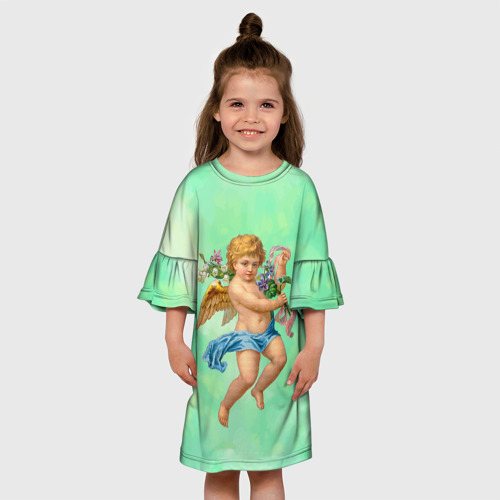 Детское платье 3D с принтом Ангел \ Святой, вид сбоку #3