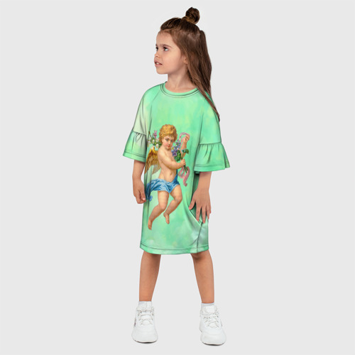 Детское платье 3D с принтом Ангел \ Святой, фото на моделе #1
