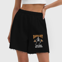 Женские шорты oversize футер хлопок Радиология - вы ставите мы выставляем - фото 2