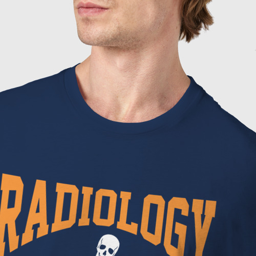 Мужская футболка хлопок Радиология - вы ставите мы выставляем, цвет темно-синий - фото 6