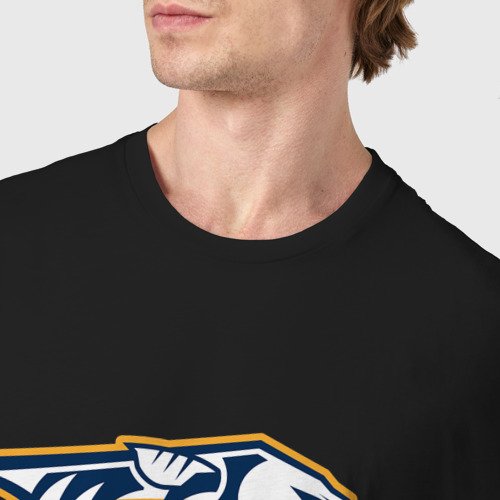Мужская футболка хлопок с принтом Nashville Predators are Coming Нэшвилл Предаторз, фото #4