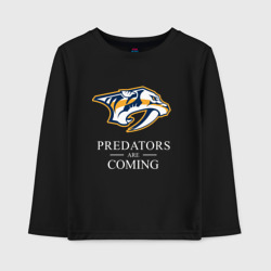 Детский лонгслив хлопок Nashville Predators are Coming Нэшвилл Предаторз