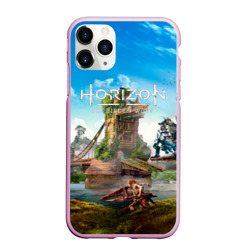 Чехол для iPhone 11 Pro Max матовый Horizon Forbidden West - разрушенный мост