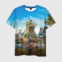 Мужская футболка 3D Horizon Forbidden West - разрушенный мост