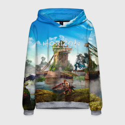 Мужская толстовка 3D Horizon Forbidden West - разрушенный мост
