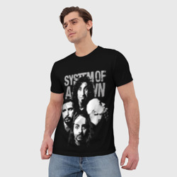 Мужская футболка 3D System of a Down рок группа - фото 2
