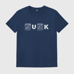 Мужская футболка хлопок Fuck гитарные аккорды