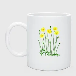 Кружка керамическая Эскиз желтые цветы